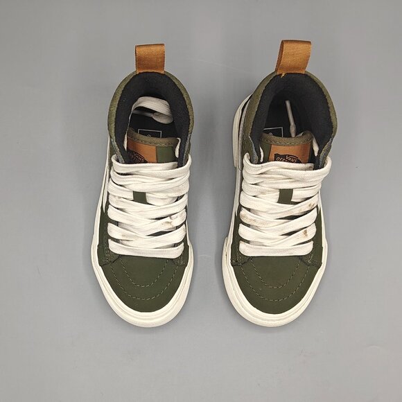 Vans Sk8-Hi Olive Green Size 11.5- Kids Excellent Condition Pre-Owned and Good - Picture 4 of 11